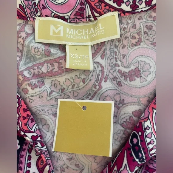 MICHAEL Michael Kors Pink and Purple Paisley Dress - Picture 4 of 6